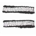 GARTER ARMBANDS-SILVER/BLACK